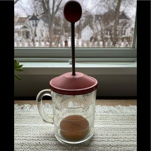 Vintage Anchor Hocking glass nut chopper